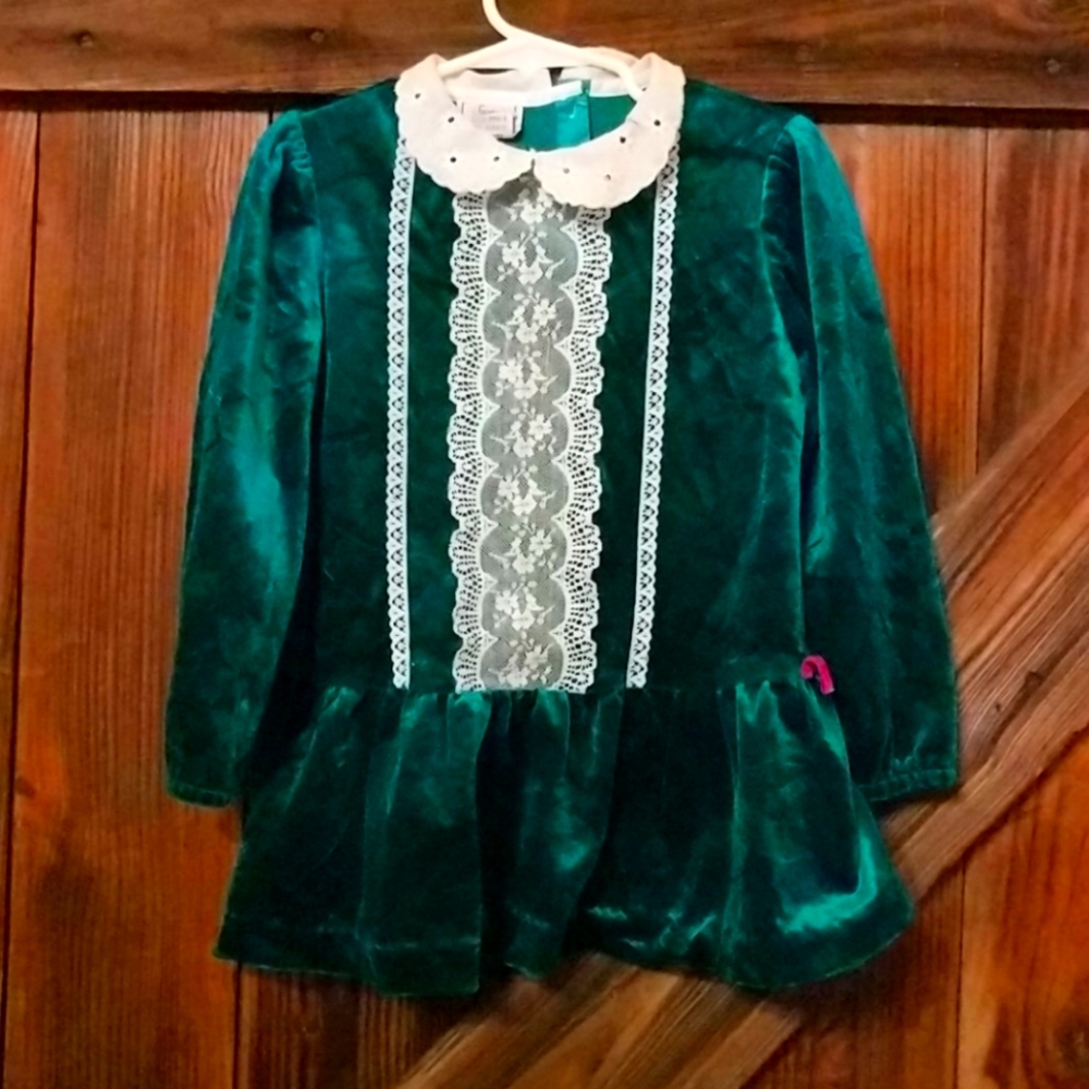 Vintage Sweet Liberty Velvet & Lace Dress